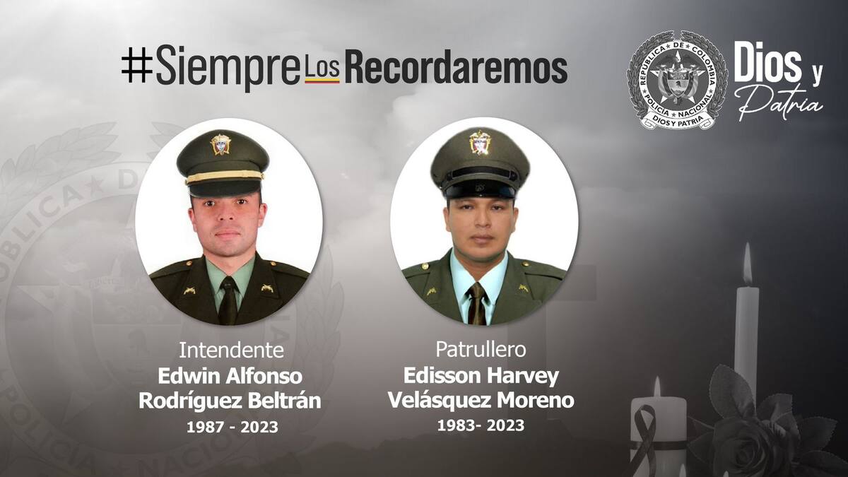 ¿Quiénes son los dos policías asesinados por atentado en el Meta?