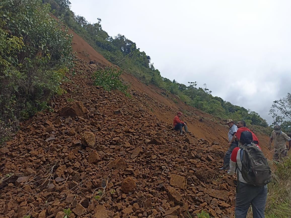 Por la gravedad de los derrumbes, 7.000 personas quedaron incomunicadas con la zona urbana de Ituango. Foto: Alcaldía de Ituango.