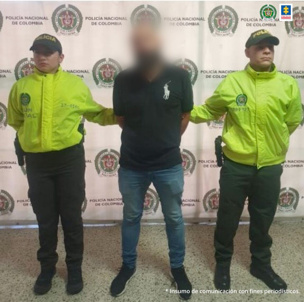 Captura de pastor. Foto: cortesía Fiscalía General de la Nación.