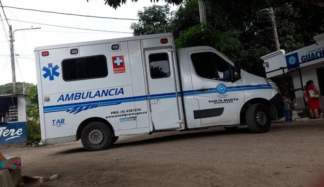 ESE del corregimiento de Guachaca. 