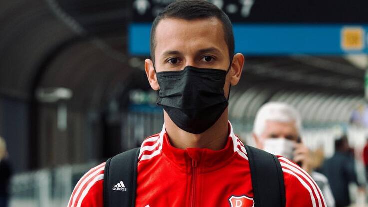 Andrés Ricaurte, jugador de Independiente Medellín, en El Alargue