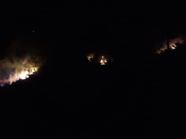 Incendio en el Páramo de Santurbán