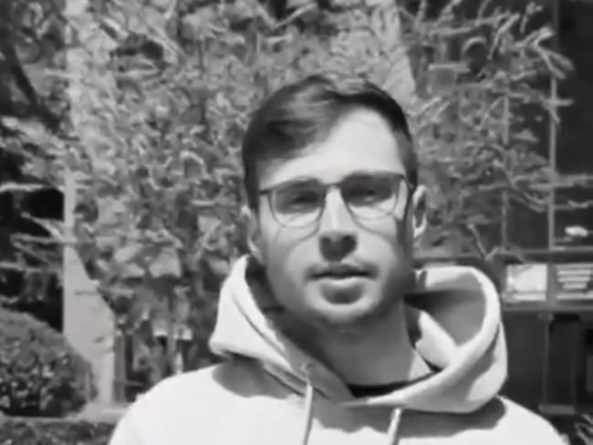 Leif Elxnat Lino, de 26 años. Turista alemán asesinado en La Guajira. Foto: Captura de video.