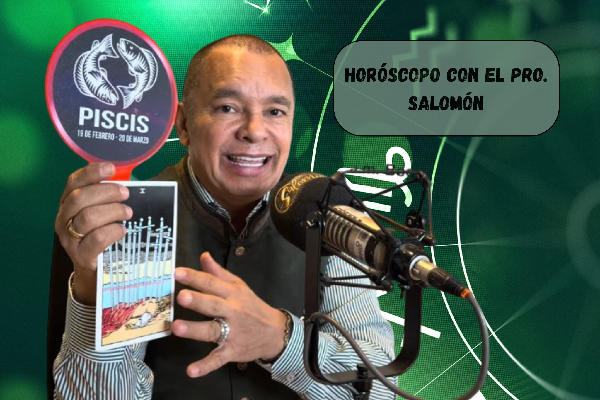 Él es el profesor Salomón, experto en la lectura del Horóscopo y el Tarot (Crédito: Profesor Salomón - Youtube) // De fondo: Imagen ilustrativa del tarot (Crédito: FabrikaCr)