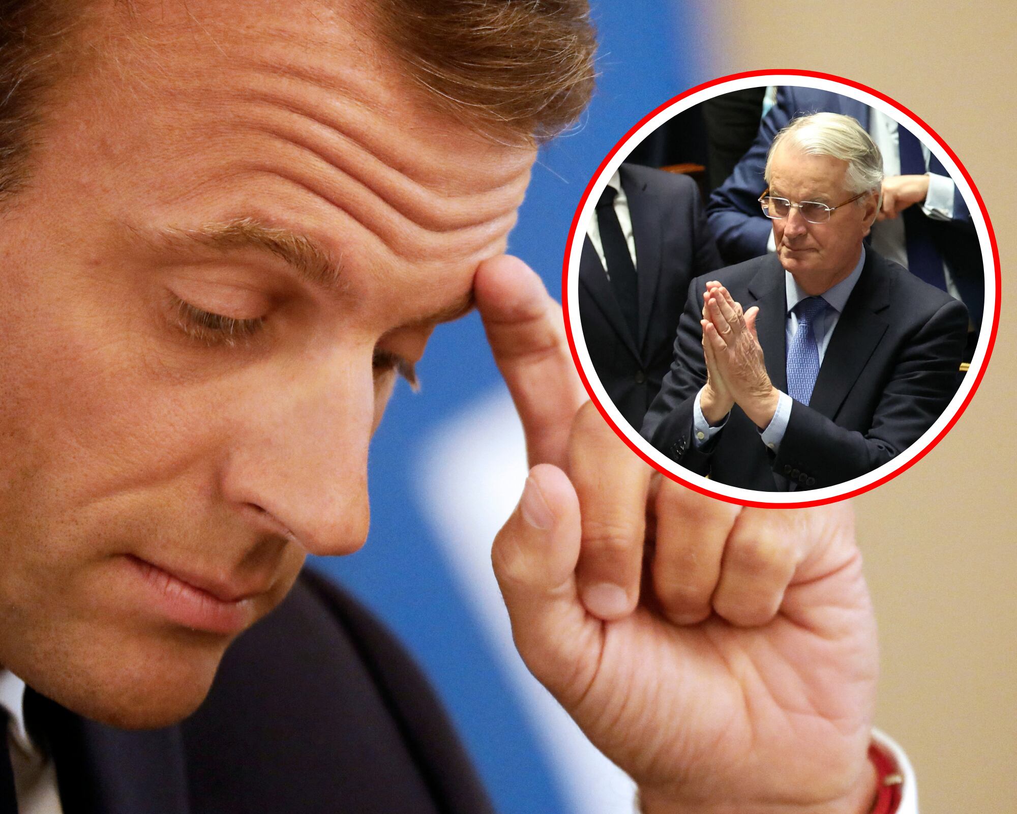 Una alianza entre diputados de izquierda y extrema derecha resultó en la destitución del primer ministro francés, Michel Barnier (d), quien no logró completar 100 días en el cargo tras ser designado por el presidente Emmanuel Macron (i).
(Foto: Caracol Radio / Getty )