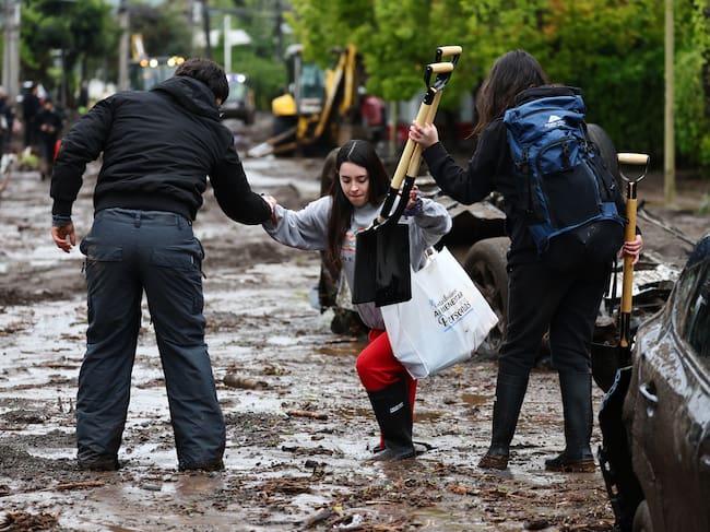 Lluvias e inundaciones en Santiago de Chile.
(Foto: Marcelo Hernandez/Getty Images)