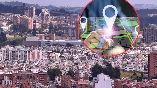 Vista panorámica de Tunja y al lado una persona señalando un mapa (Fotos vía Getty Images y Caracol Radio)