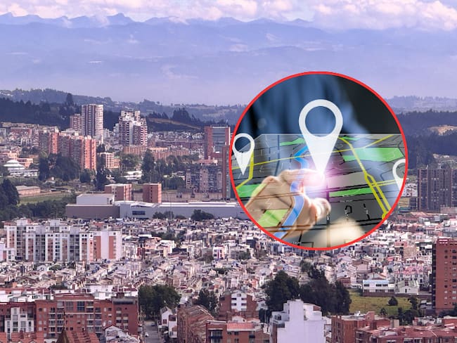 Vista panorámica de Tunja y al lado una persona señalando un mapa (Fotos vía Getty Images y Caracol Radio)