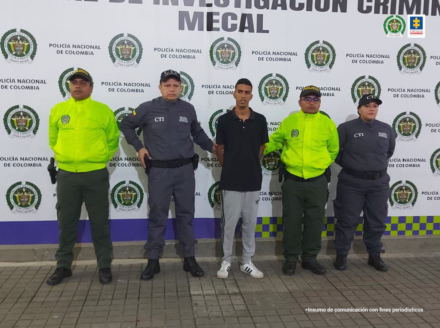 Andrés Felipe Holguín Correa, la Fiscalía le imputó al capturado cargos por los delitos de homicidio tentado, así como hurto calificado y agravado.