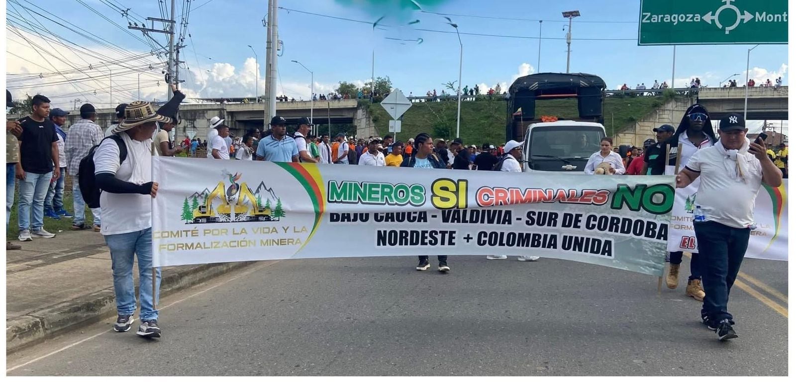 Paro minero en Bajo Cauca, Valdivia y sur de Córdoba. Foto: Cortesía.