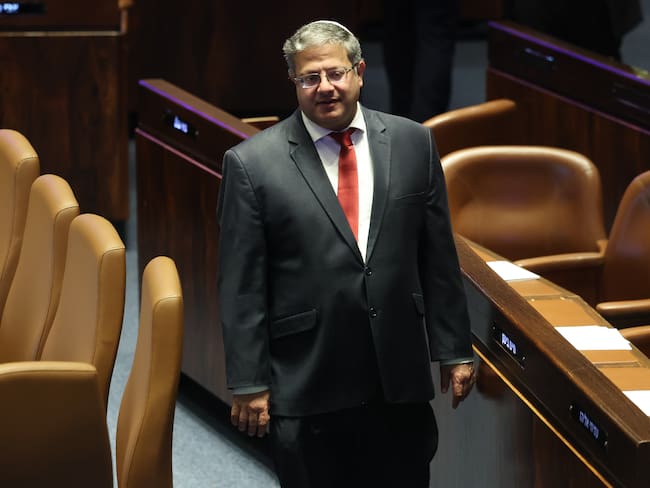 Jerusalem (Ó-),- Israeli National Security Minister Itamar Ben Gvir attends the voting session for the impeachment of Hadash-Taíal party MP Ofer Cassif in Jerusalem, 19 February 2024. The motion was brought up after Cassif publicly supported South Africaís genocide case against Israel at the International Court of Justice (ICJ). (Sudáfrica, Jerusalén) EFE/EPA/ABIR SULTAN