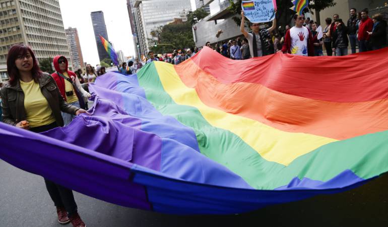 Marcha comunidad LGTBI en Bogotá.
