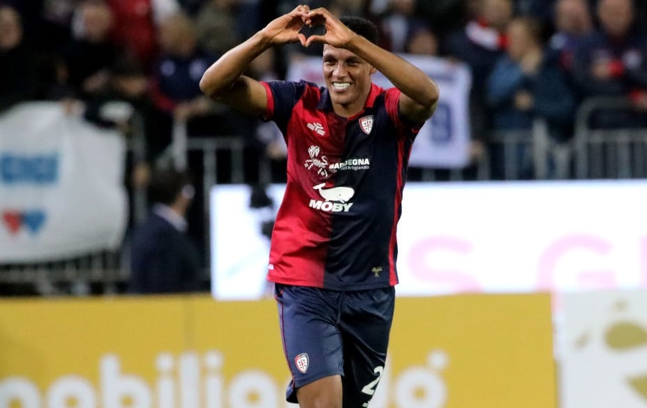 Yerry Mina celebra su gol marcado a la Juventus / Getty Images