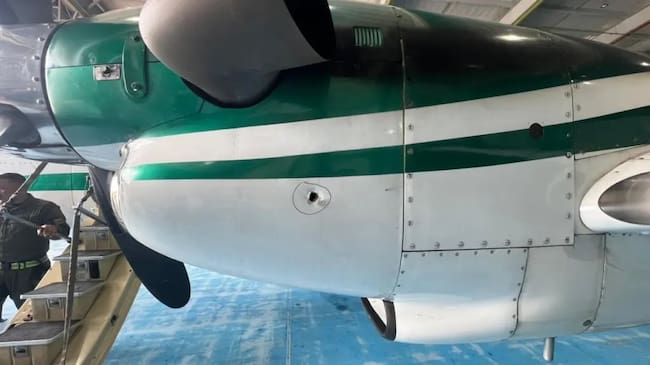 Aerocivil y MinTransporte coordinan investigación por ataque a aeronave de la Policía en Norte de Santander. / Foto: Cortesía.