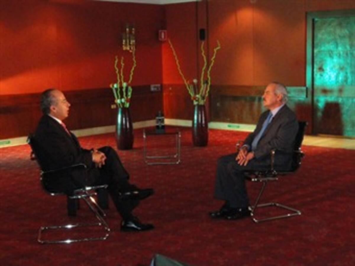 El presidente de México Felipe Calderón habló en exclusiva con Caracol Radio