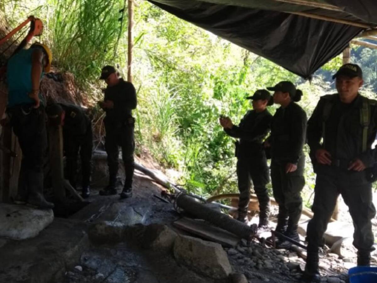 En Riosucio fueron capturadas 19 personas por minería ilegal