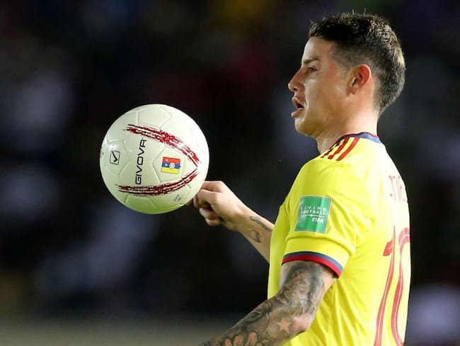 James Rodríguez en su último partido con la Selección Colombia por Eliminatorias al Mundial de Qatar