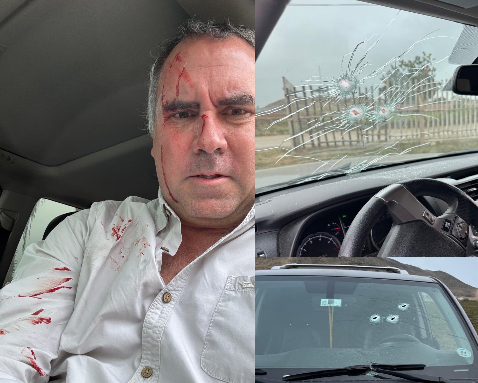 Rafael Belaúnde salió ileso luego de que personas en una moto dispararan contra su vehículo mientras se movilizaba en el sur de Lima.
(Foto:   Caracol Radio / Cortesía)