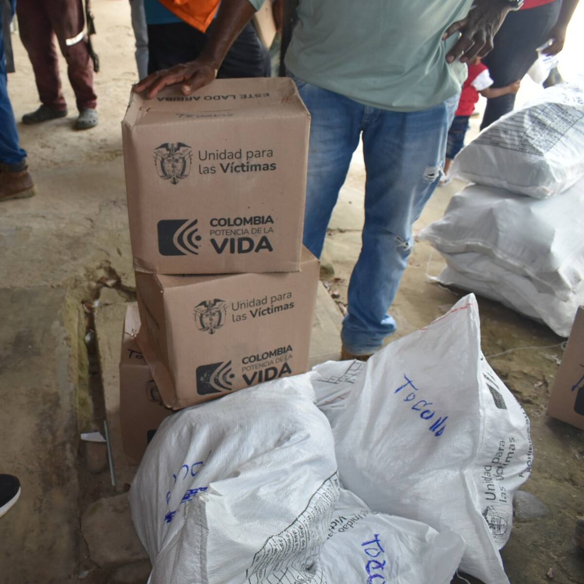 Unidad de Víctimas envía apoyo alimenticio a decenas de familias desplazadas y confinadas