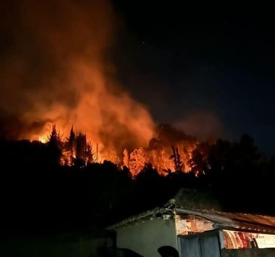 Incendio en Ráquira ha consumido por lo menos 20 hectáreas de vegetación