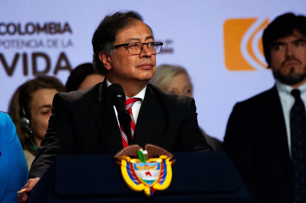 Gustavo Petro durante la visita de Naciones Unidas en Colombia (Getty Images)