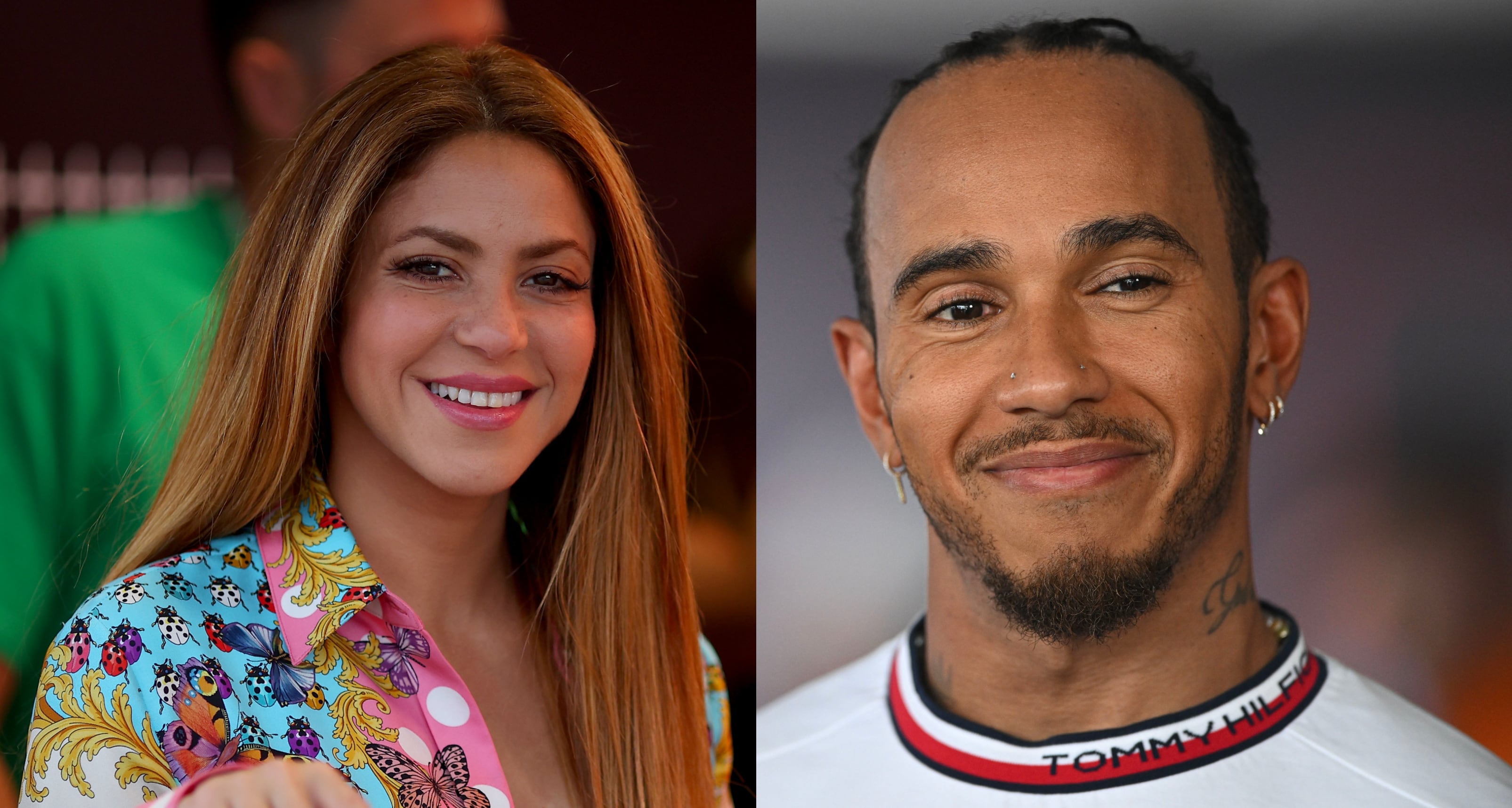 Shakira y Lewis Hamilton de fiesta en Barcelona. Foto: Getty Images.