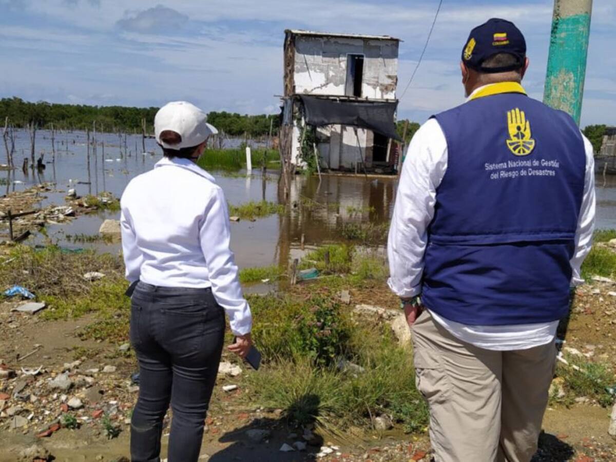 Autoridades visitaron zonas afectadas por las lluvias en Cartagena