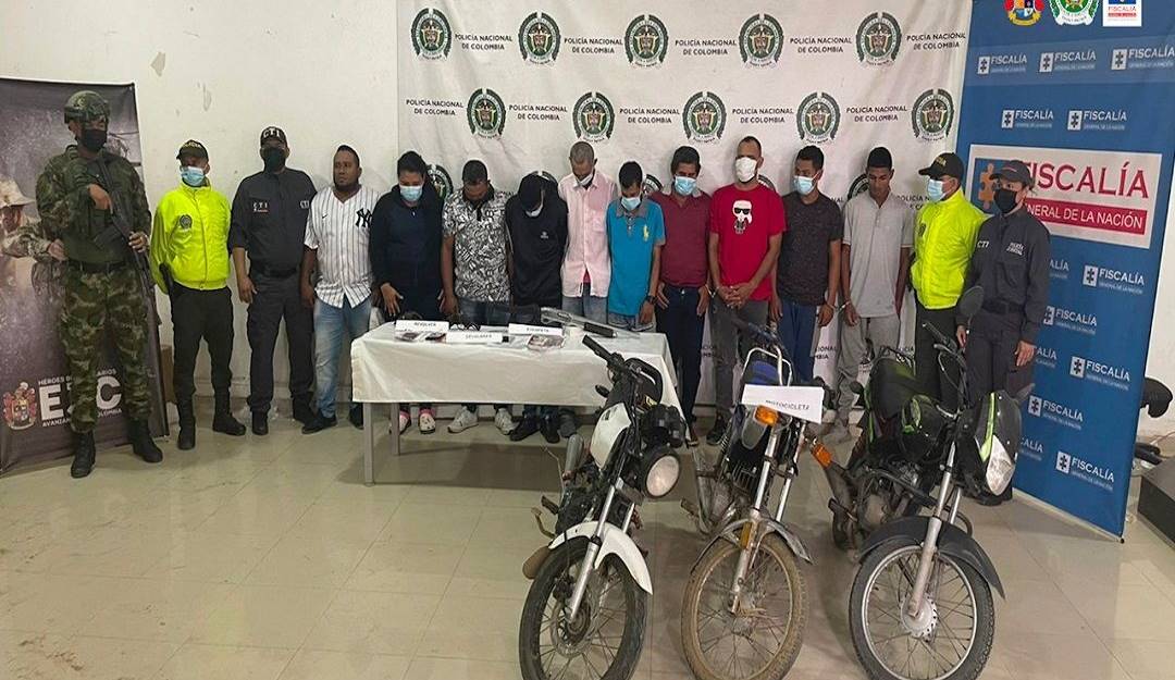 10 presuntos integrantes de la organización criminal Támesis.