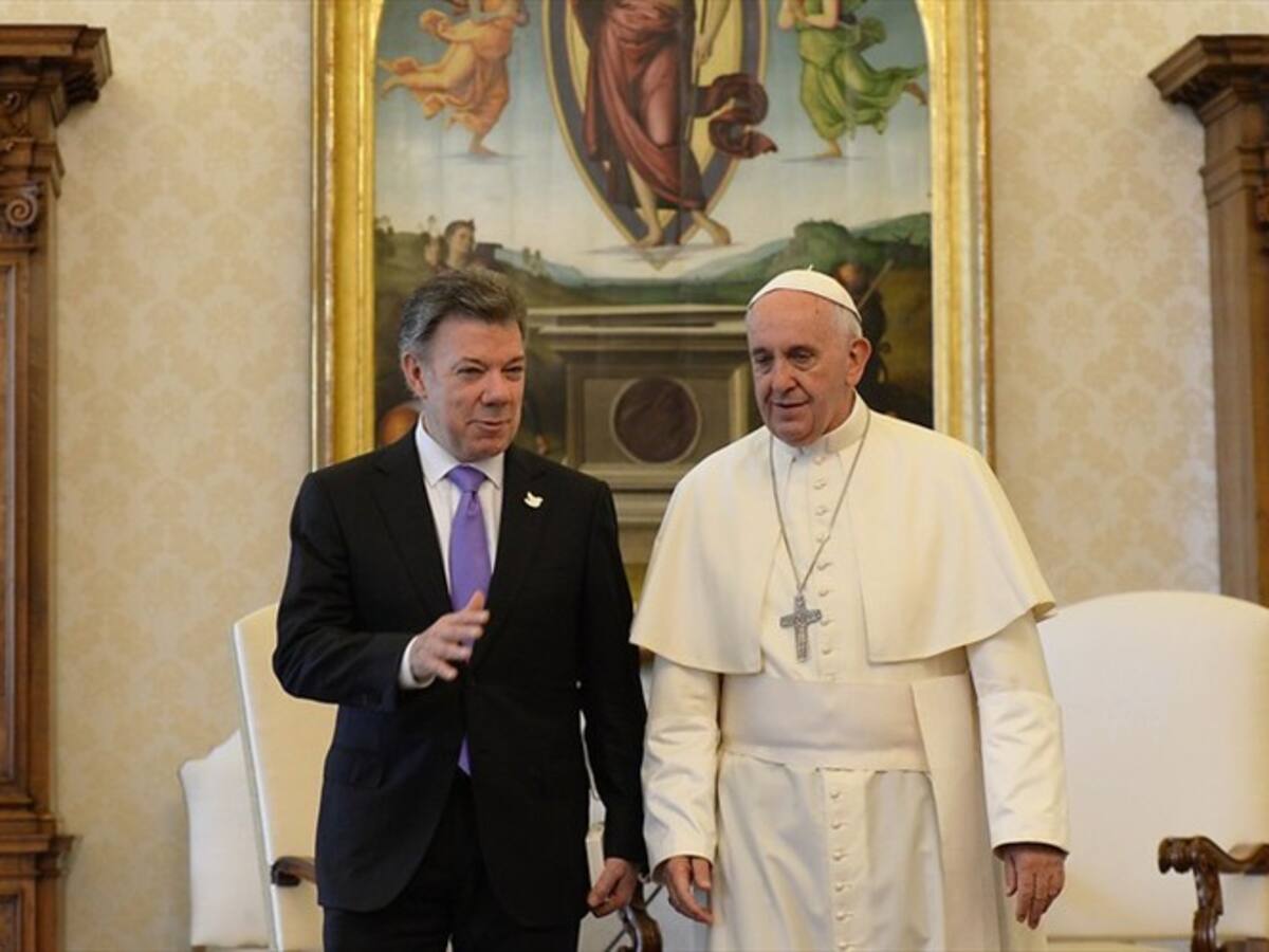 Presidente agradeció bendición del papa Francisco por la paz de Colombia