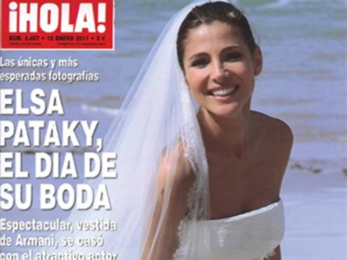 Elsa Pataky radiante y de novia, pero sin novio, en la portada del 'Hola'