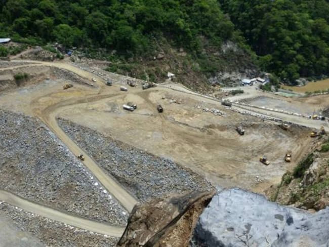 Obras de la central Hidroituango en Antioquia