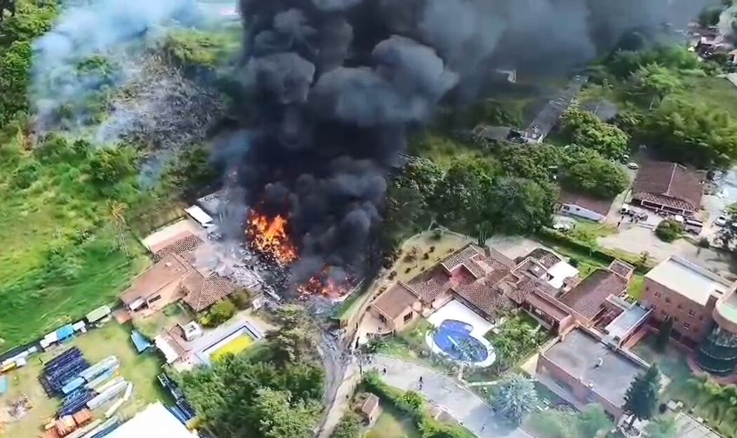 Incendio en Girardota- foto alcaldía