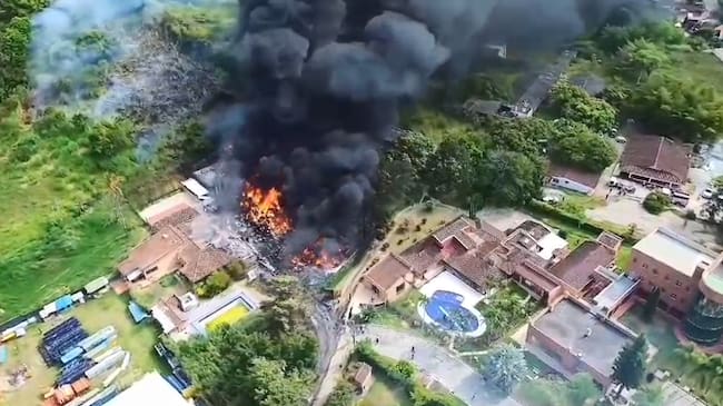 Incendio en Girardota- foto alcaldía