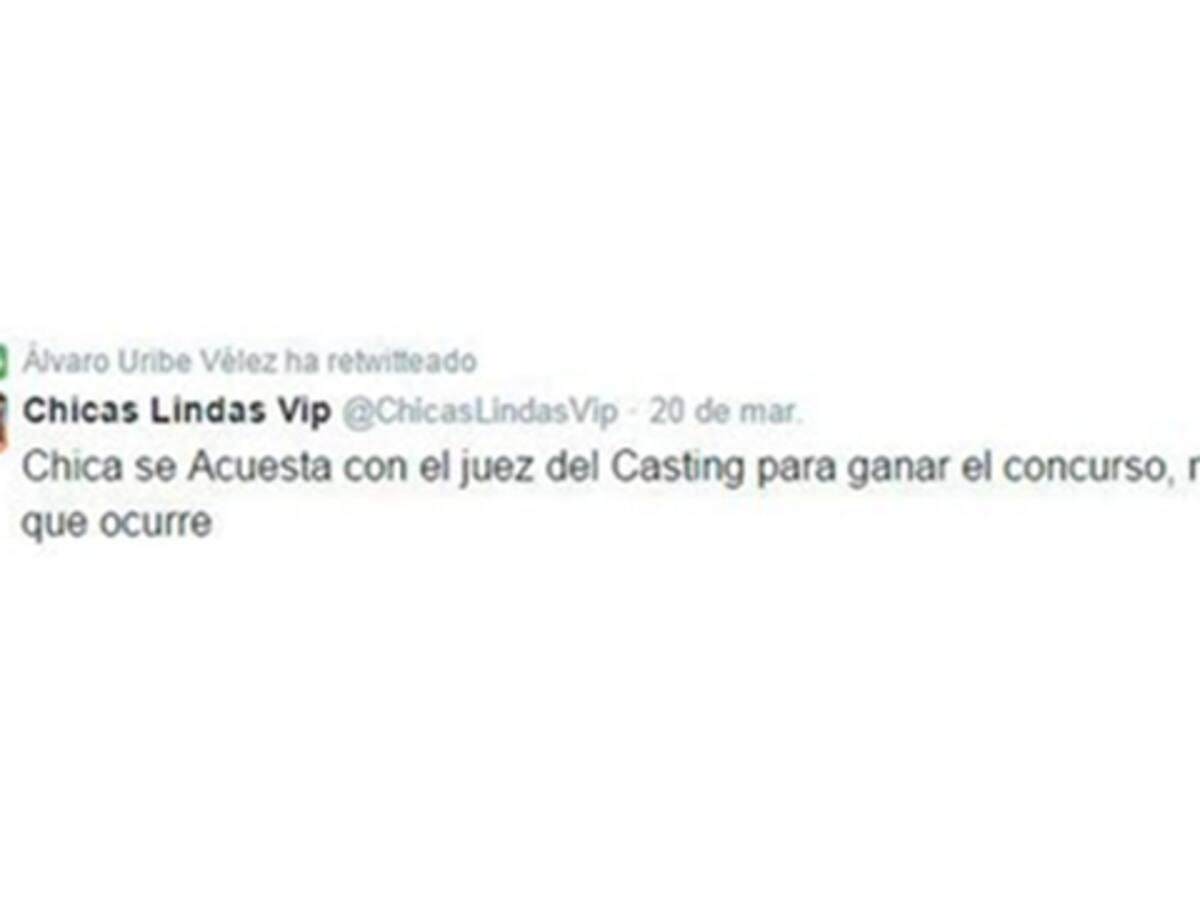 El curioso retuit porno del twitter de Álvaro Uribe