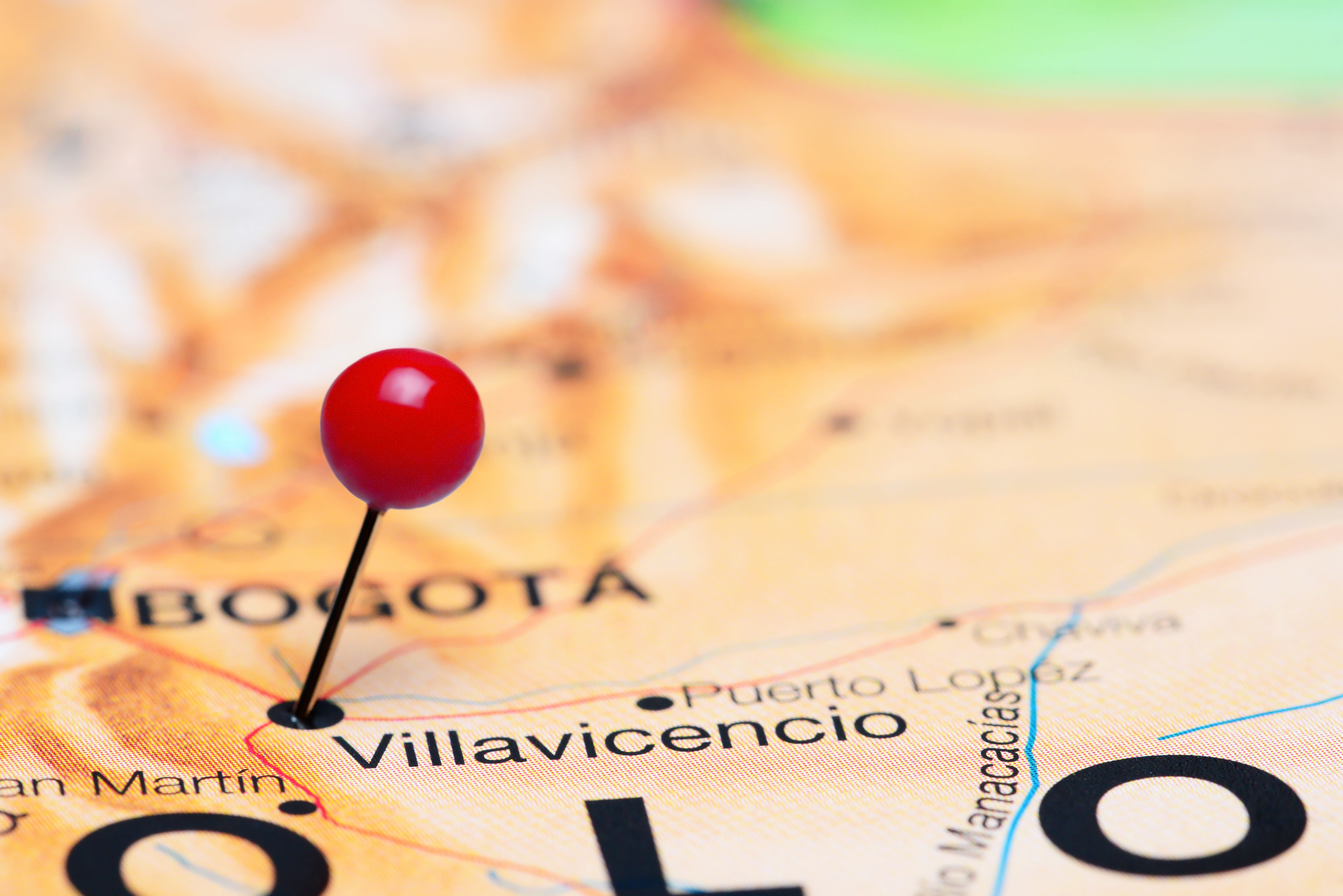 Close-up mapa Villavicencio (Getty Images)