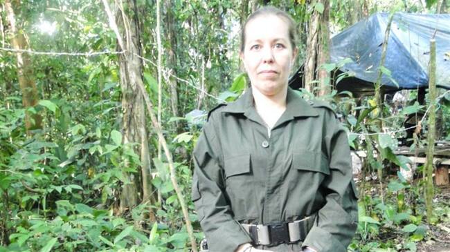 Nathalie Mistral. Foto: en Twitter: @FARC_EPueblo