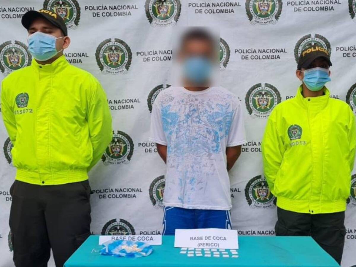 Capturaron en La Dorada, Caldas, a alias "Tavito", posible comercializador de drogas