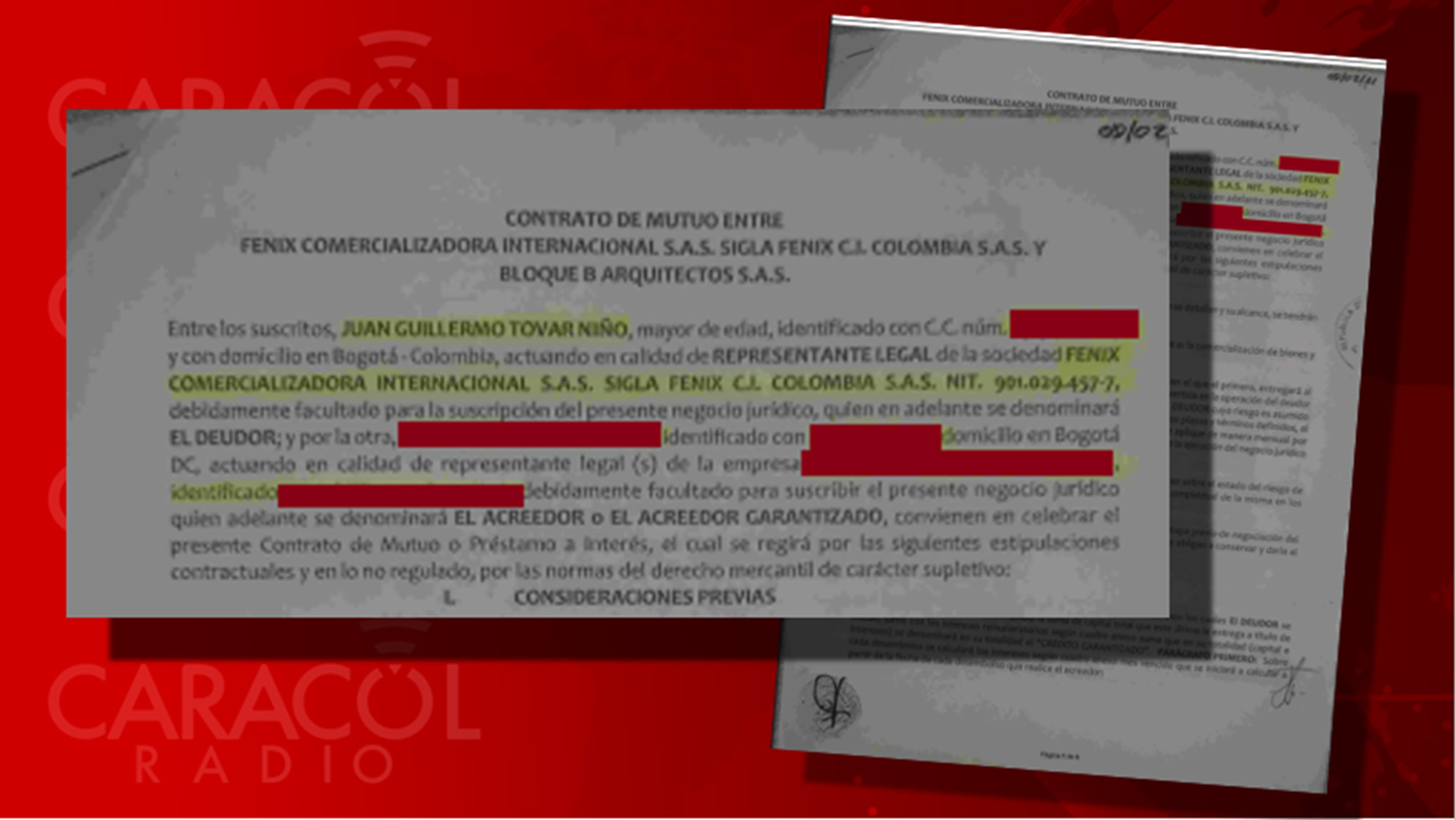 Los negocios de Juan Guillermo Tovar, a través de Fénix Comercializadora Internacional (Fénix C. I.)
