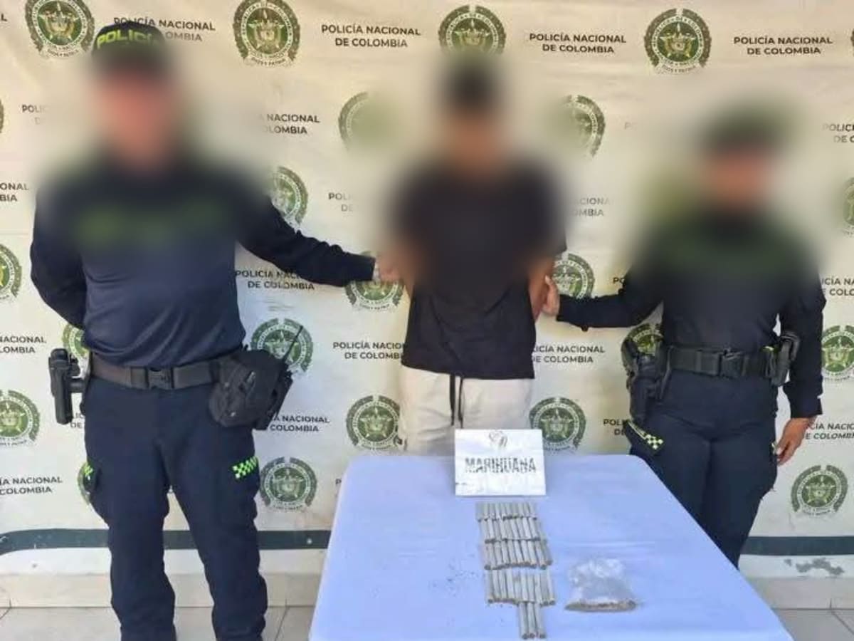 Policía de Bolívar capturó a hombre por presunto tráfico de marihuana en Arjona