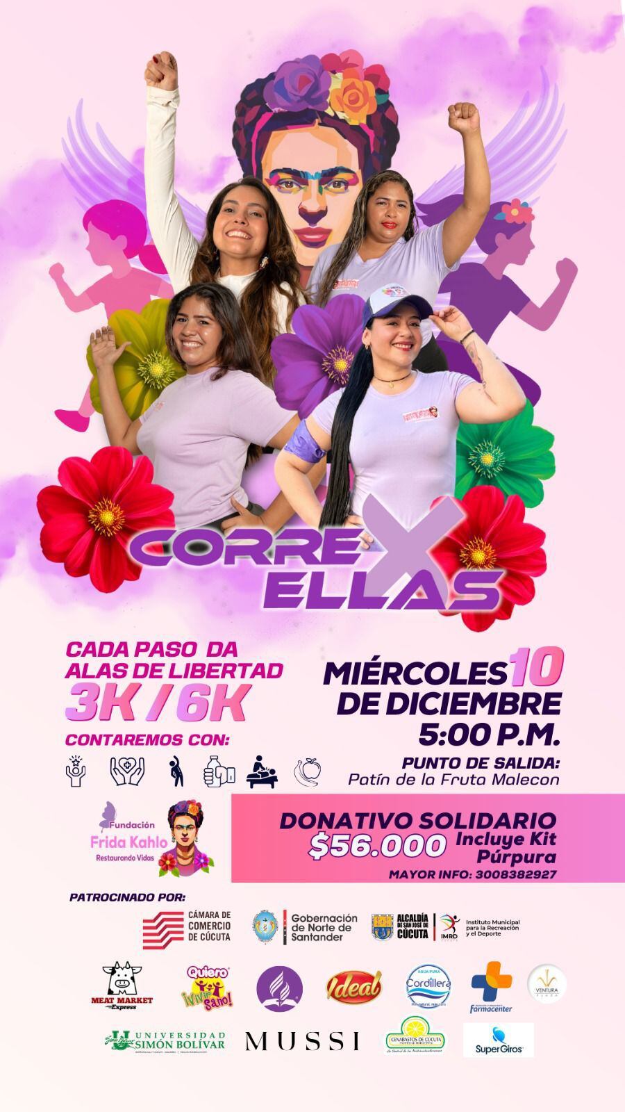 Carrera "Corre Por Ellas" este miércoles, 10 de diciembre. / Foto: Cortesía.