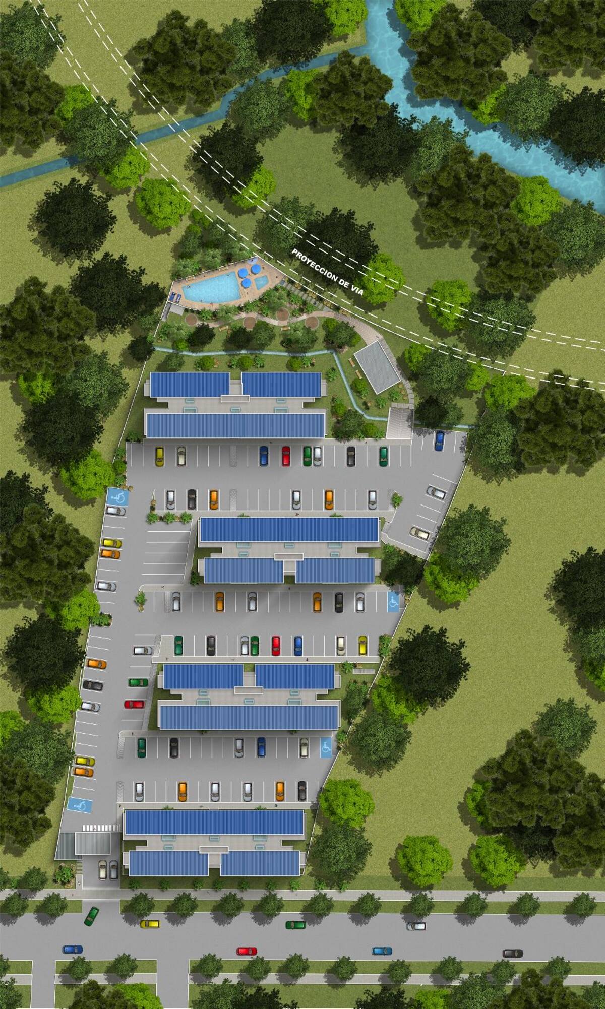 Conjunto cerrado de vivienda multifamiliar de apartamentos, ubicado en la carrera 9 N 163  245 en el sector del Salado en Ibagué, a unos cuantos minutos del Éxito, Homecenter y Makro.
