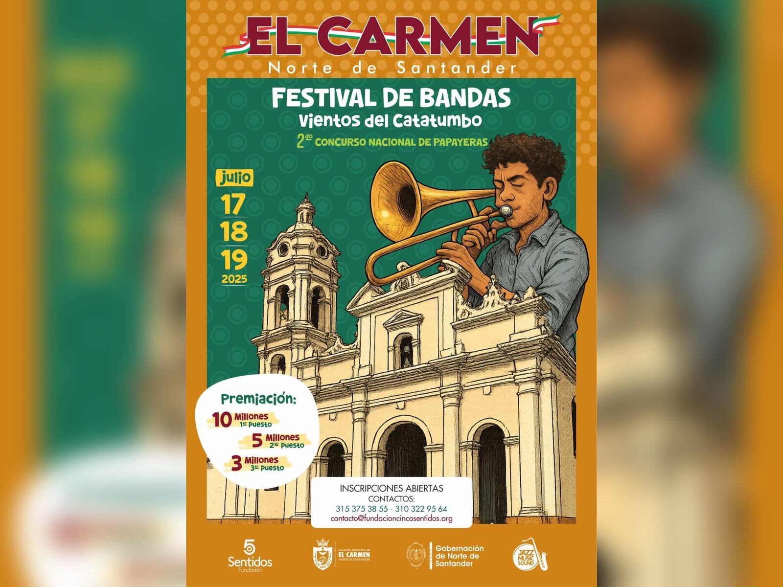 El Carmen se prepara para la segunda versión del “Festival de bandas - Vientos del Catatumbo”.