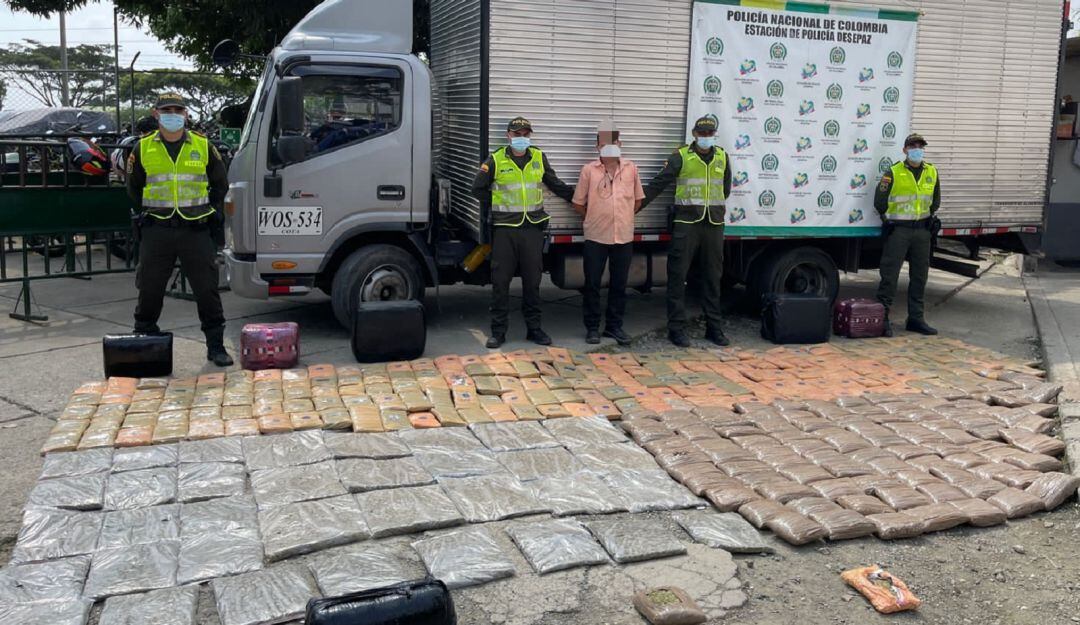 Incautan 274 kilos de marihuana en Cali