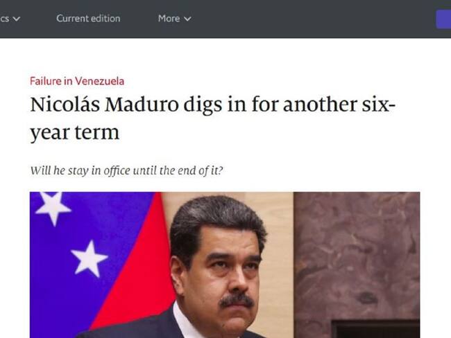 Prensa internacional critica un segundo mandato de Maduro