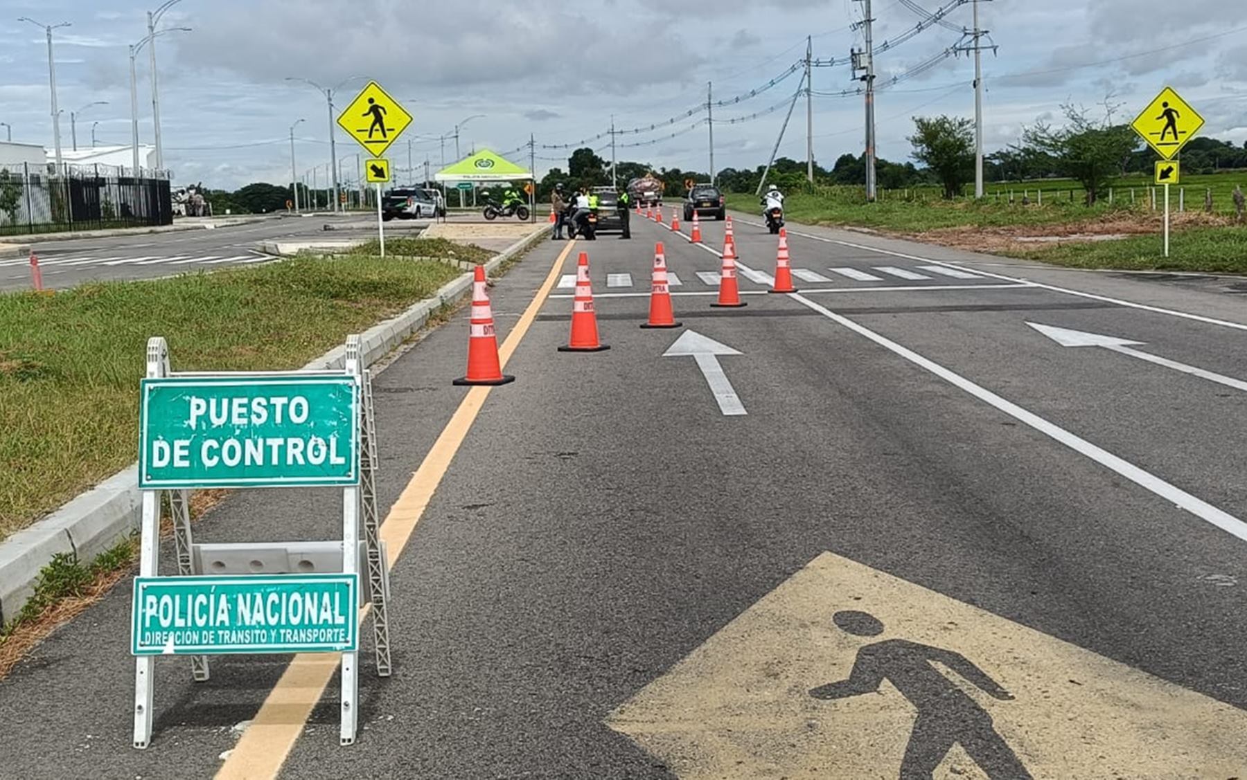 Puesto de control en el Tolima