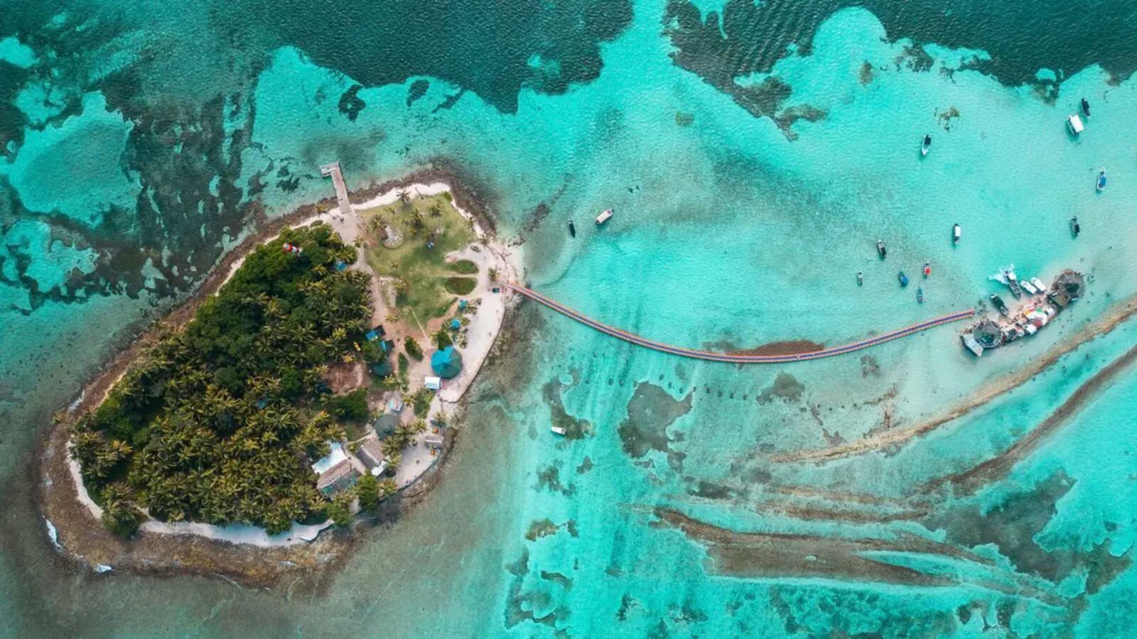 Sector donde se volcó la embarcación en San Andrés.