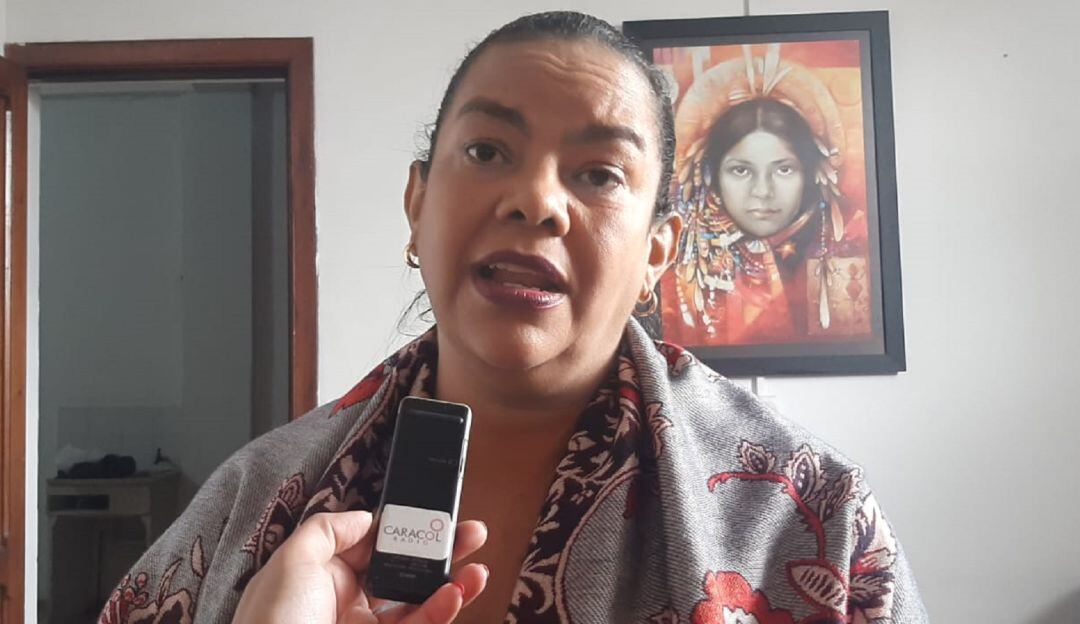 Dora Libia Vásquez, integrante de Fuerzas Vivas Marmato.