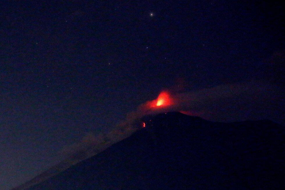 Vista del Volcán de Fuego durante la que sería la segunda erupción del 2018.