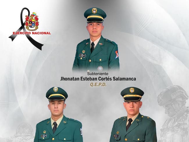 Subtenientes fallecidos en el río Magdalena.