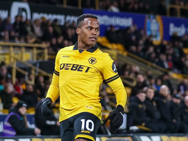 Jhon Arias, jugador de Wolverhampton en la Premier League 2025-26 en el partido ante Manchester United / Getty Images